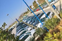 guest cars of the parking MarcoPolo to Venice airport